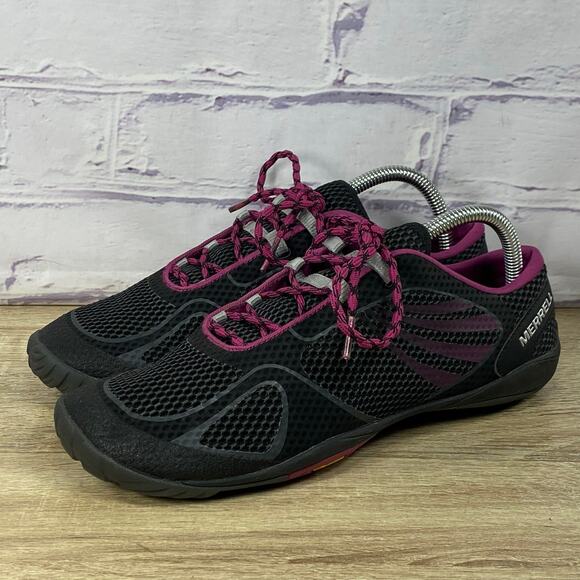 Merrell Pace Glove 2 Black Purple Barefoot Running Shoes Women's 9.5 Minimalist - Picture 3 of 8